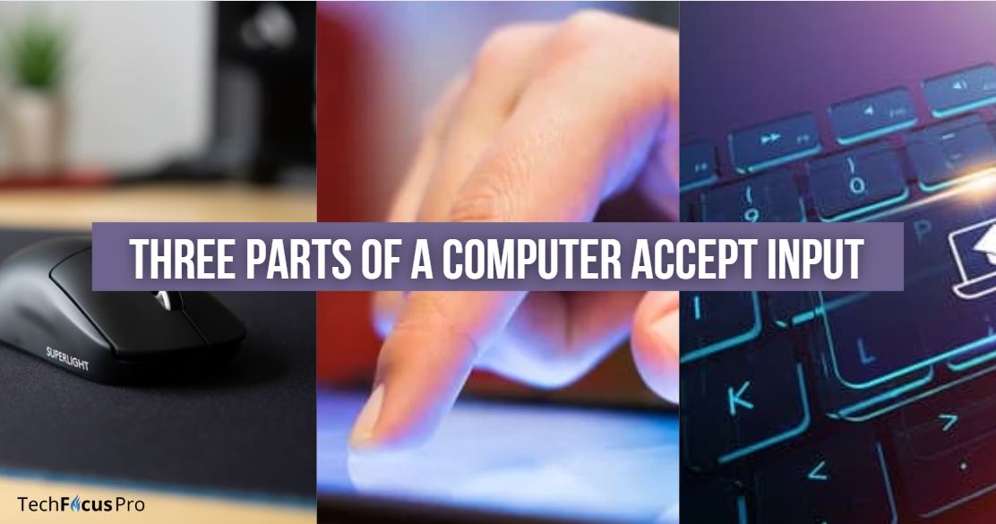 What three parts of a computer can accept input