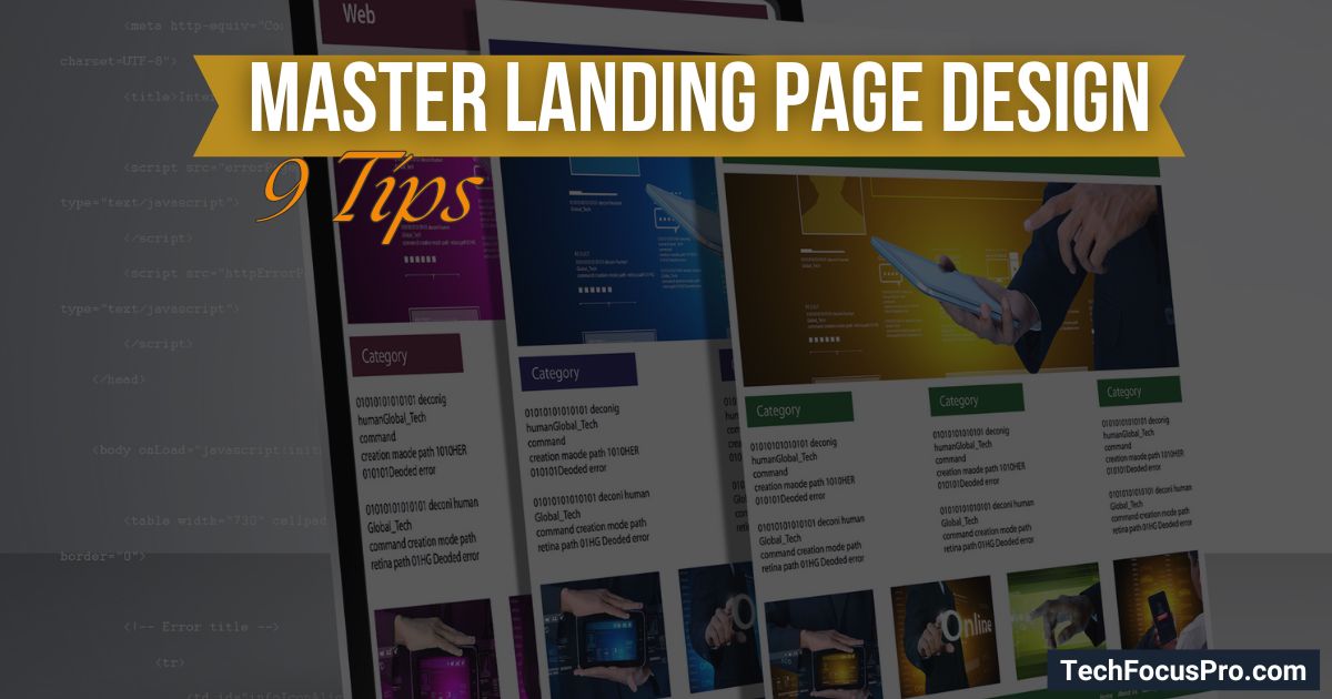 9 Tips to Master Landing Page Design 