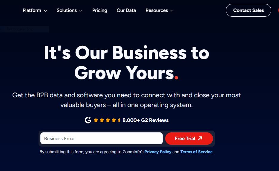 Best B2B Sales Tool: Zoominfo