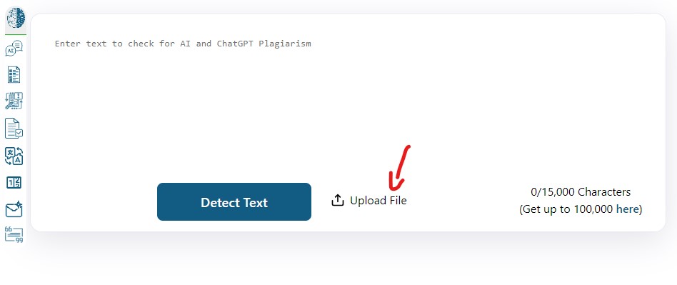 Upload Content for Detection 