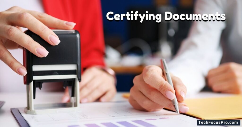 Certifying documents