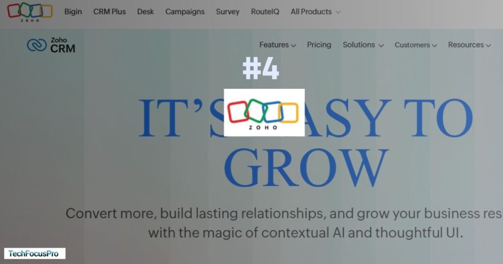 Top CRM Software for Insurance Agents: Zoho CRM