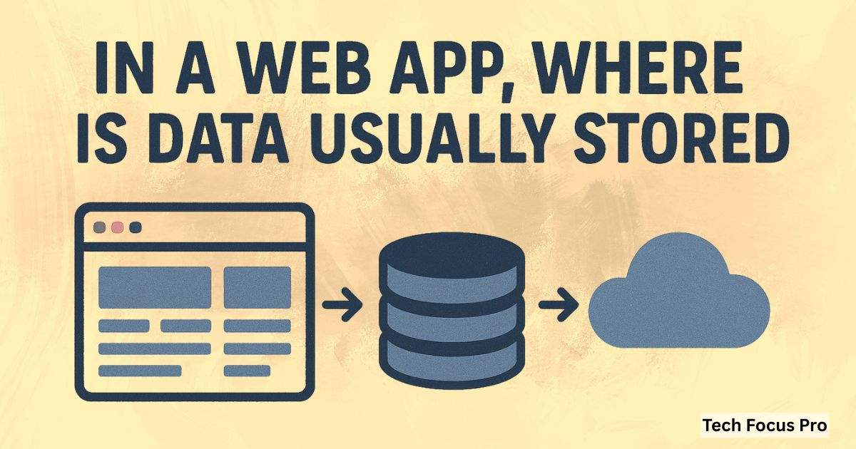 In a Web App, Where is Data Usually Stored?