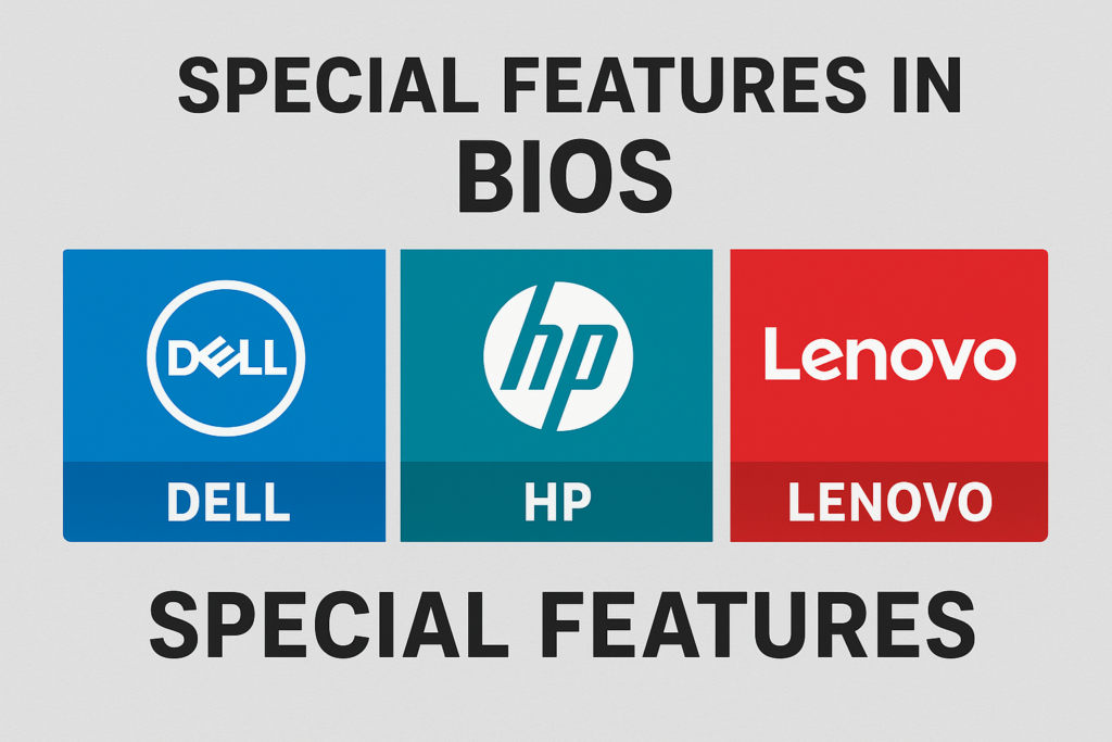 Special Features in Dell, HP, and Lenovo BIOS
