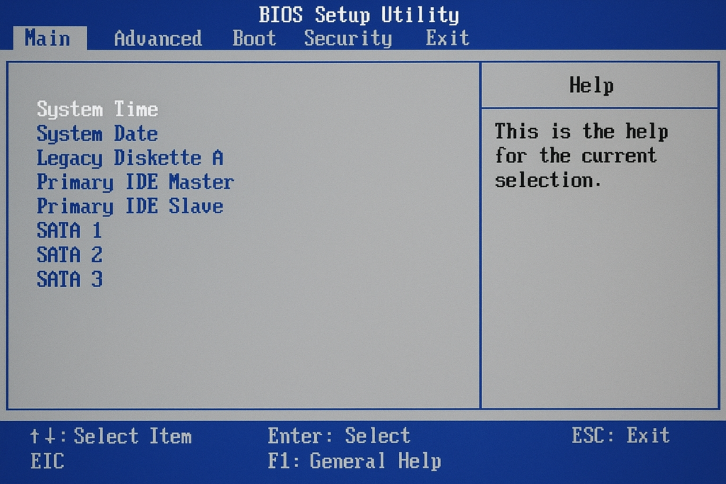 Understanding the BIOS Menu