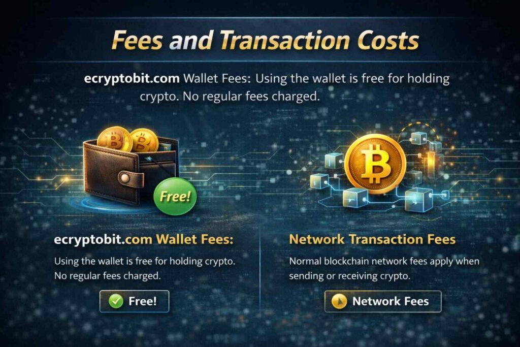 Fees and Transaction Costs of ecryptobit.com Wallet